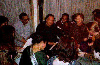 Nusrat teaching students at University of Washington 1993
